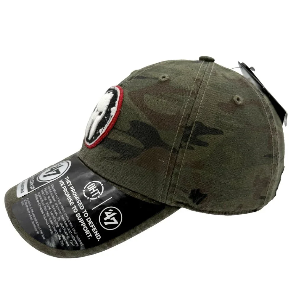 ’47 Camo Spartan Patch Cap Operation Hat Trick Adjustable Snap Military Veteran - Picture 2 of 12